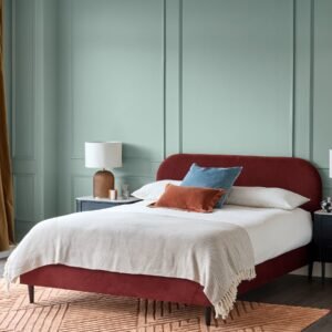 Hampton toffee red velvet double bed