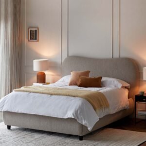 Lani Soft Natural Boucle Double Ottoman Storage Bed