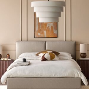 Leona Natural Soft Boucle Double Ottoman Ottoman Storage Bed