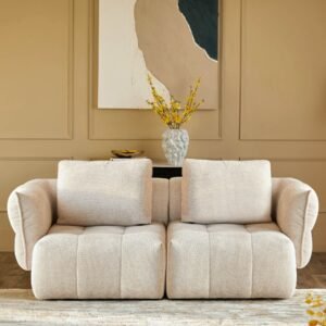 Lillian natural weave 2 seater sofa