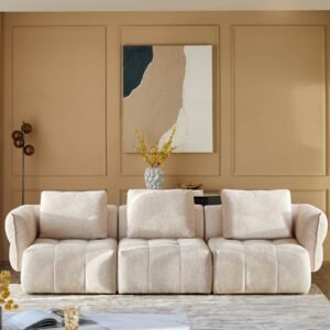 Lillian natural weave 3 seater sofa