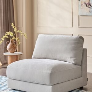 Lynetta natural grey chenille sofa module