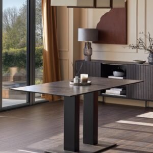 Mia Black Ceramic 6 Seater Dining Table