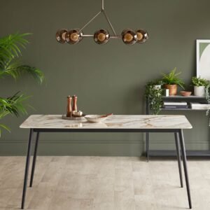 Oslo natural ceramic 6 seater dining table