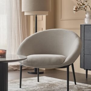 Phoebe grey fabric cocktail chair