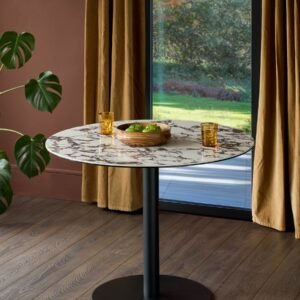 Romeo white calacatta ceramic 4 seater dining table