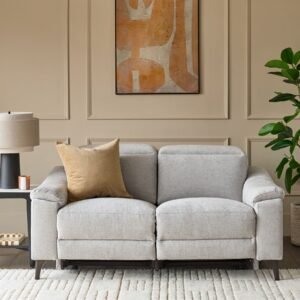 Danetti UK Serene Grey Fabric 2 Seater Recliner Sofa