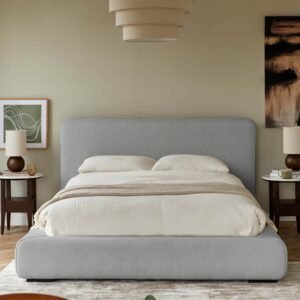 Taylor grey fabric double ottoman storage bed