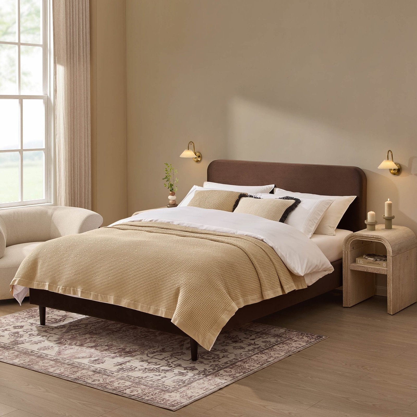 Ascot Bed Frame - Cappuccino