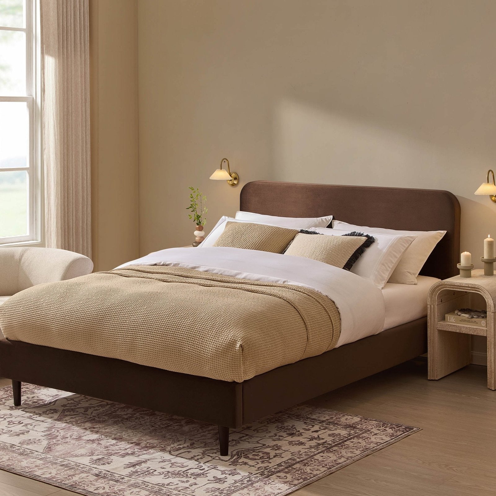 Ascot Bed Frame - Cappuccino - Image 3