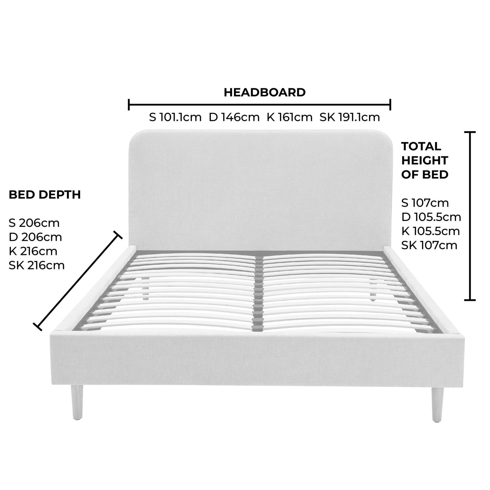 Ascot Bed Frame - Cappuccino - Image 12