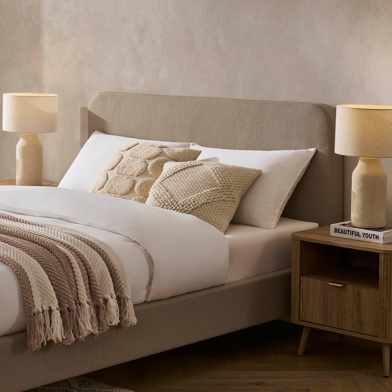 Ascot Bed Frame - Stone Grey - Image 4