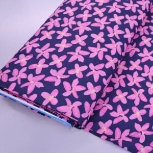 Laura Ashley Dressmaking Cotton Lawn Fabric - Navy - Andi Front