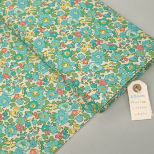 Laura Ashley Dressmaking Floral Cotton Lawn - Petal - Green Front