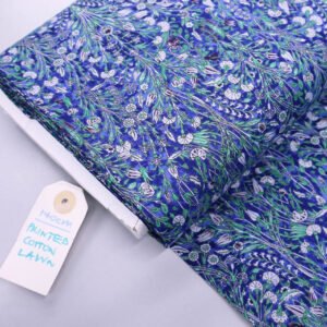 Laura Ashley LA Dressmaking Floral Cotton Lawn - Blue - Thelma Front