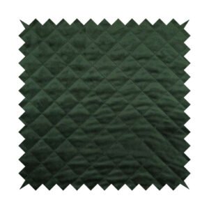 Rothko Quilted Velvet Plain Upholstery Laura Ashley Fabric In Army Green Colour Front