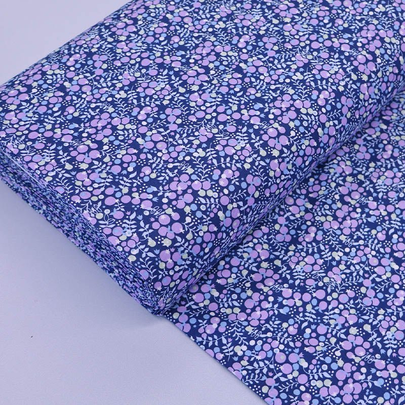 Dressmaking Berries Cotton Lawn - Blue and Lilac - Warwick – Laura Ashley LA Front
