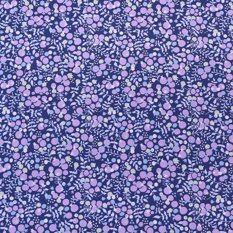 Dressmaking Berries Cotton Lawn - Blue and Lilac - Warwick – Laura Ashley LA Side