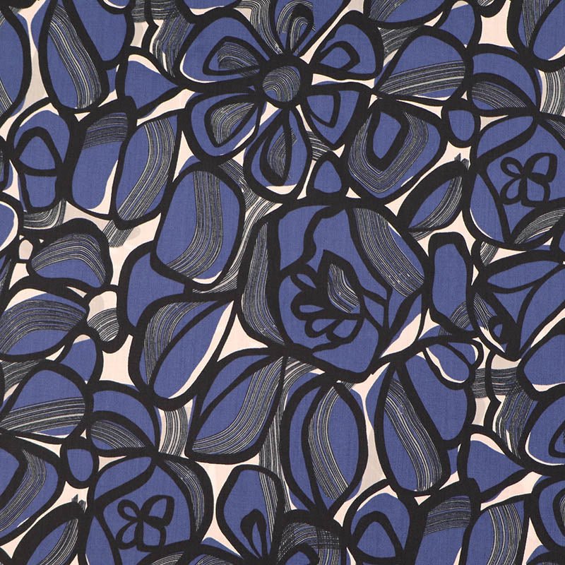 Dressmaking Floral Cotton Lawn Laura Ashley LA - Jane - Navy Back