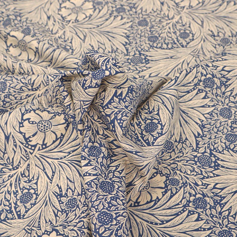 Dressmaking Floral Cotton Lawn Laura Ashley LA - Navy - Felix Side
