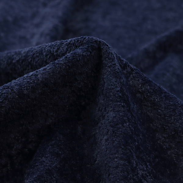 Ghost Faux Fur Material Laura Ashley Navy Blue Colour Fabric CTR-3054 Back