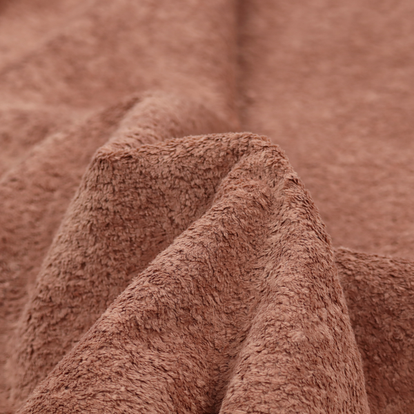 Ghost Faux Fur Material Laura Ashley Salmon Pink Colour Fabric CTR-3049 Back