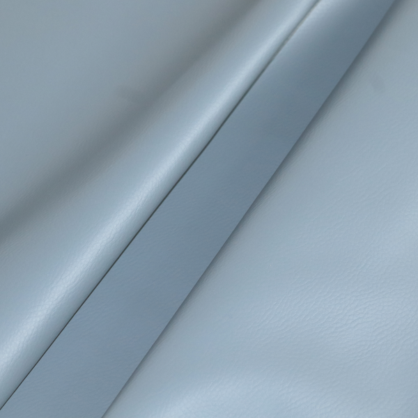 Gorizia Faux Leather Plain Grain Effect Laura Ashley In Blue Colour Upholstery Fabric CTR-1430 Side