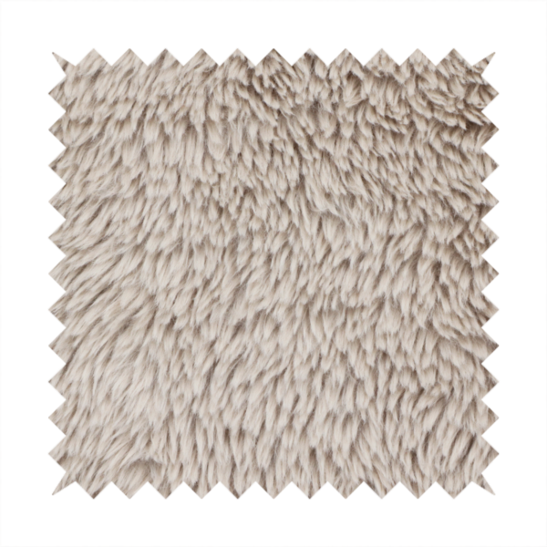 Husky Faux Fur Cool Laura Ashley Beige Colour Upholstery Fabric CTR-1169 Front