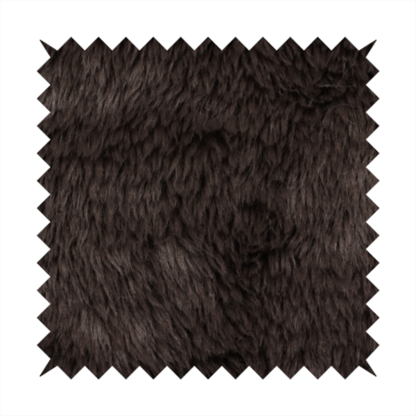 Husky Faux Fur Dark Laura Ashley Brown Colour Upholstery Fabric CTR-1175 Front