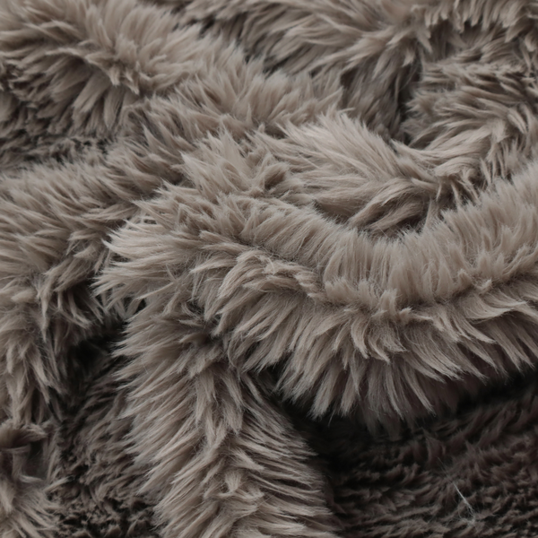 Husky Faux Fur Moon Laura Ashley LA Grey Colour Upholstery Fabric CTR-1172 Back