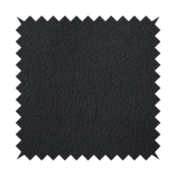 Laura Ashley Boston Faux Leather Black Colour Upholstery Fabric CTR-3458 Front