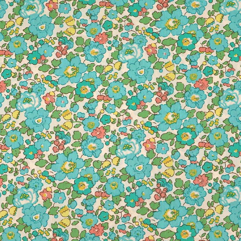 Laura Ashley Dressmaking Floral Cotton Lawn - Petal - Green Side
