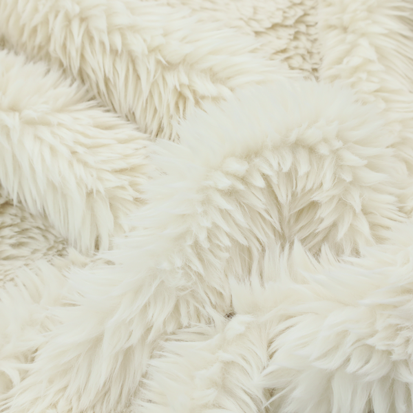 Laura Ashley Husky Faux Fur Cream Colour Upholstery Fabric CTR-1167 Back