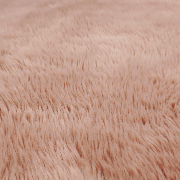 Laura Ashley Husky Faux Fur Dusty Pink Colour Upholstery Fabric CTR-1177 Side