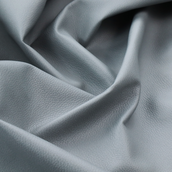 Laura Ashley LA Boston Faux Leather Silver Colour Upholstery Fabric CTR-3461 Back