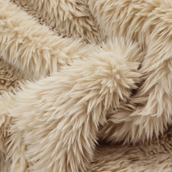 Laura Ashley LA Husky Faux Fur Beige Colour Upholstery Fabric CTR-1168 Back
