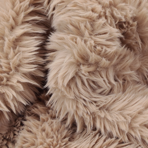 Laura Ashley LA Husky Faux Fur Light Brown Colour Upholstery Fabric CTR-1170 Back