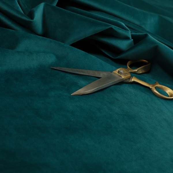 Laura Ashley LA Venice Velvet Fabrics In Teal Colour Furnishing Upholstery Velvet Fabric Back