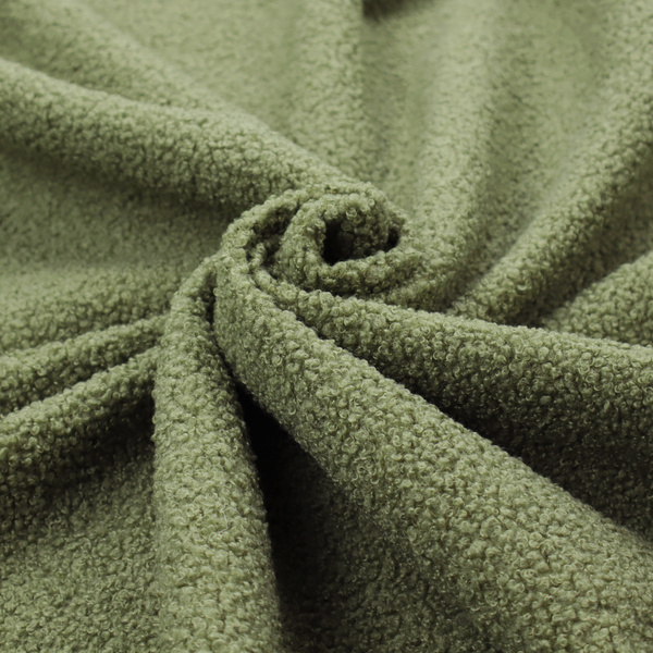 Laura Ashley LA Zikmund Boucle Olive Green Colour Upholstery Fabric CTR-3568 Back