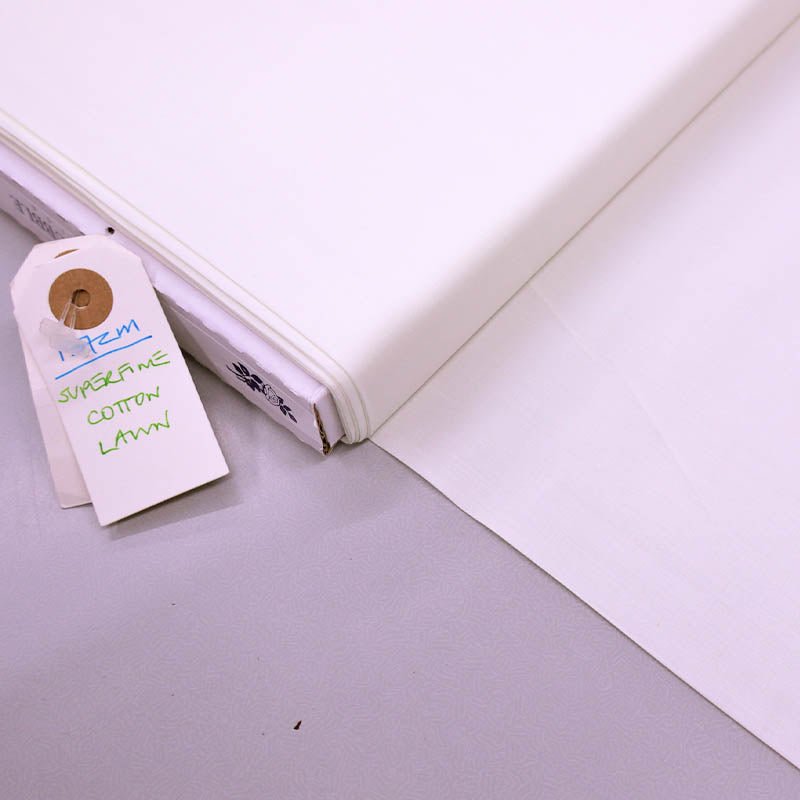 Laura Ashley Plain Cotton Lawn - Ivory Front