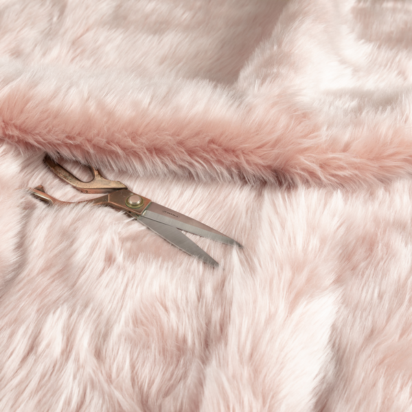 Laura Ashley Silkie Faux Fur Material Soft Pink Colour Fabric CTR-2421 Back