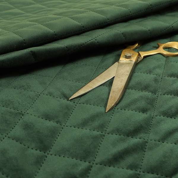 Rothko Quilted Velvet Plain Upholstery Laura Ashley Fabric In Army Green Colour Back