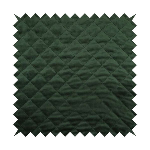 Rothko Quilted Velvet Plain Upholstery Laura Ashley Fabric In Army Green Colour Front