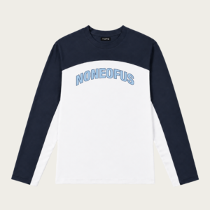 WHITE/NAVY JACQUE LONGSLEEVE