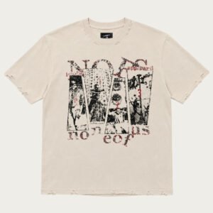 BEIGE SPLIT TEE