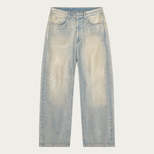 SAND WASHED WAXED DENIM